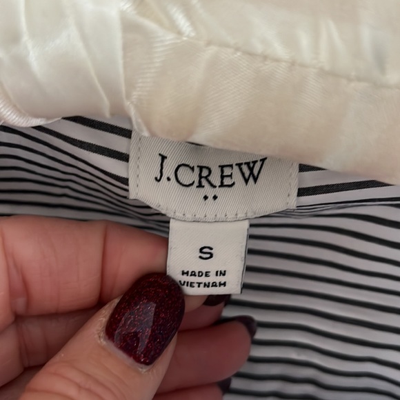 J. Crew Factory Striped Long Sleeve Popover Blouse - Picture 5 of 12
